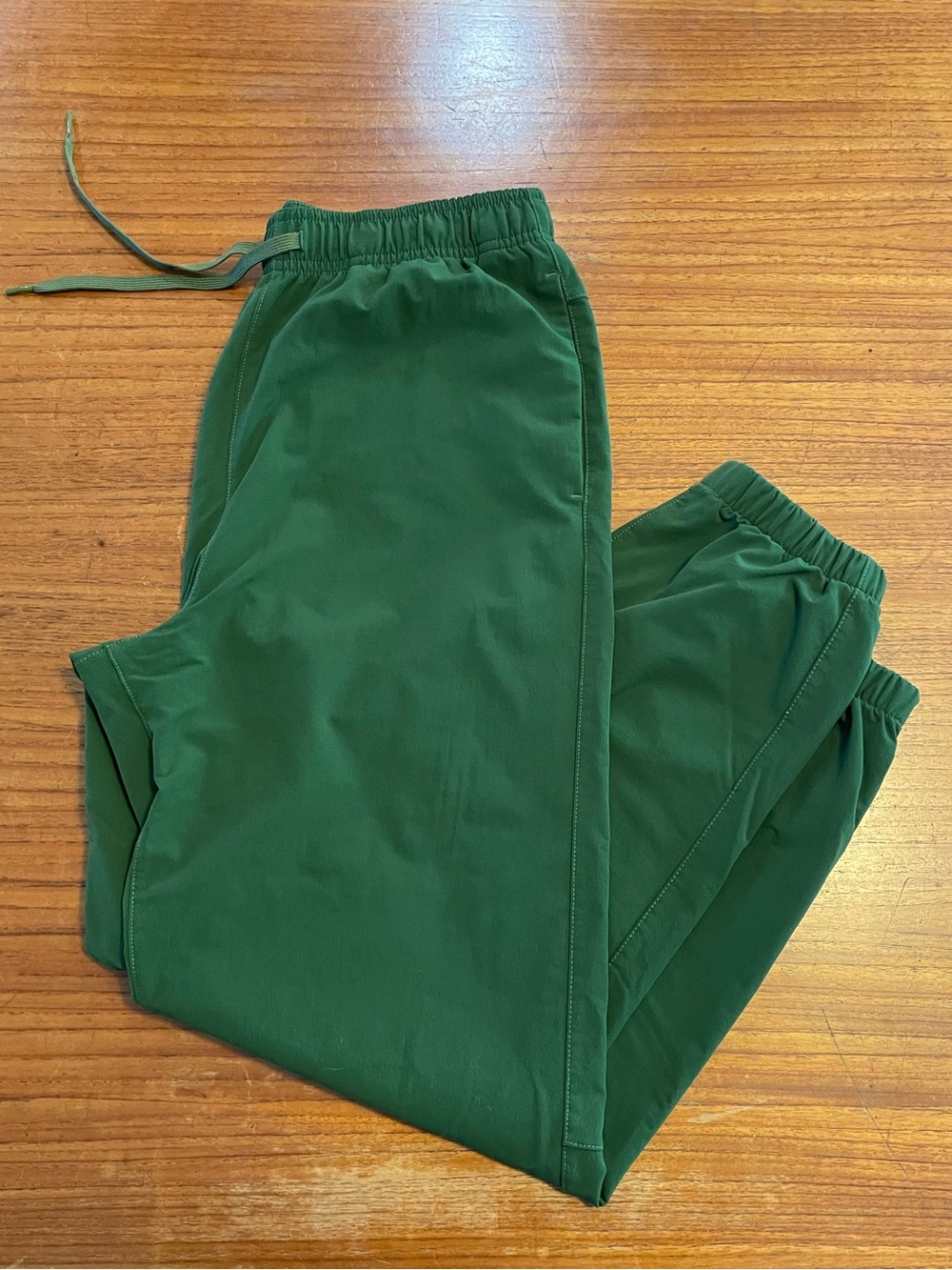 Outdoor Voices Forest Green Elastic-Waist Joggers